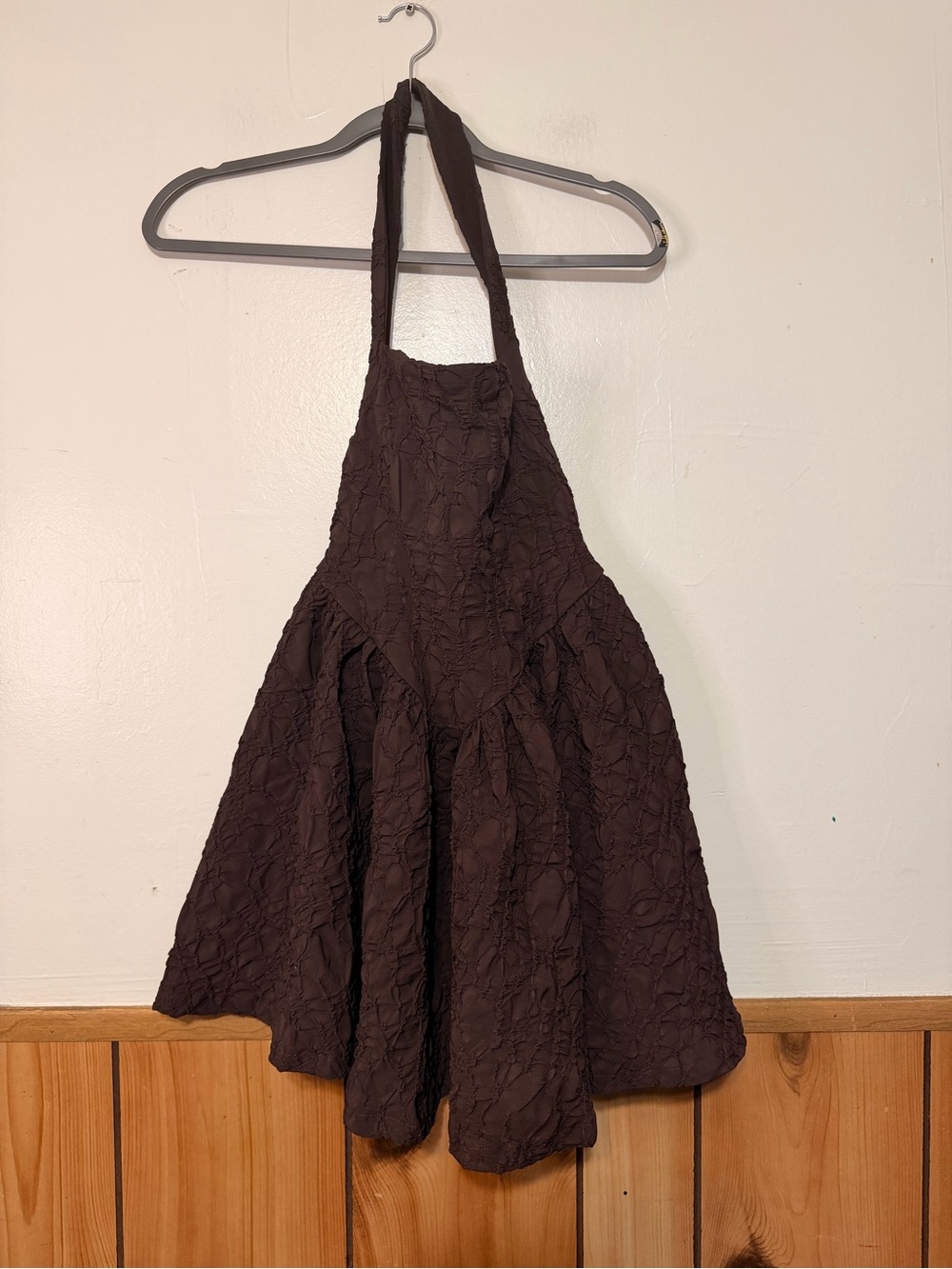 Zara Chocolate Brown Halter Mini Dress